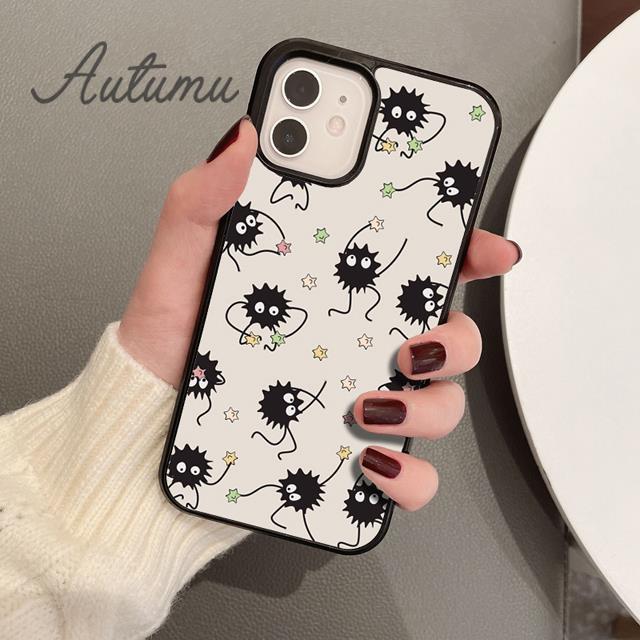

Милый чехол Studio Ghibli Spirited Away SOOT для iPhone 11 12 13 14 Pro Max mini XR XS SE 2020 7 8 Plus Galaxy S21 S22 iPhone 12or12pro