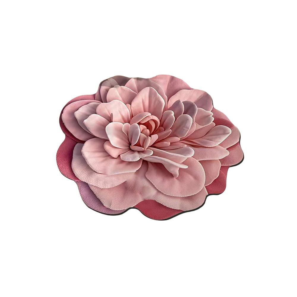 3D Plush Vision Flower Carpet Soft Absorbent Bathroom Floor Mat Non-slip Decorative Carpet for Living Room Tea Table Bedside