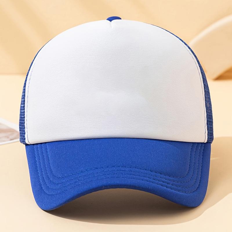 Solid Color Sponge Mesh Cap, Baseball Cap, Breathable for Spring and Summer, Outdoor Sun Protection Hat for Truck Drivers