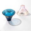 Mount Fuji Cup Gold Foil Crystal Glass Sake Cup
