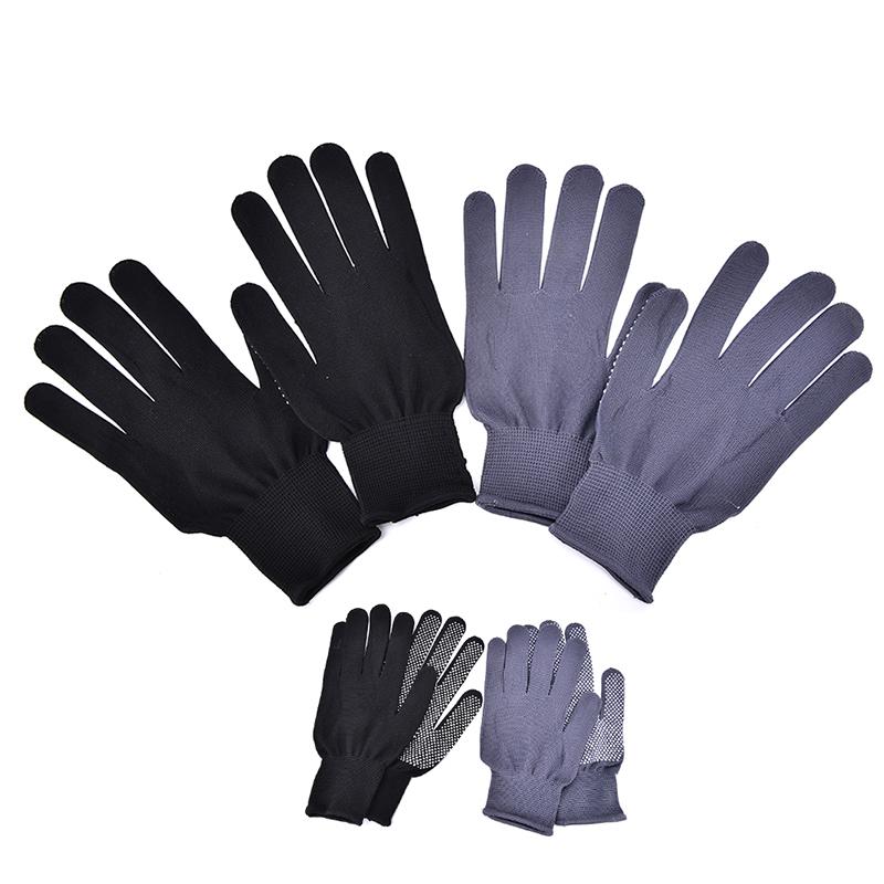 1 Pair Hair Straightener Perm Curling Hairdressing Heat Resistant Finger Glove,,