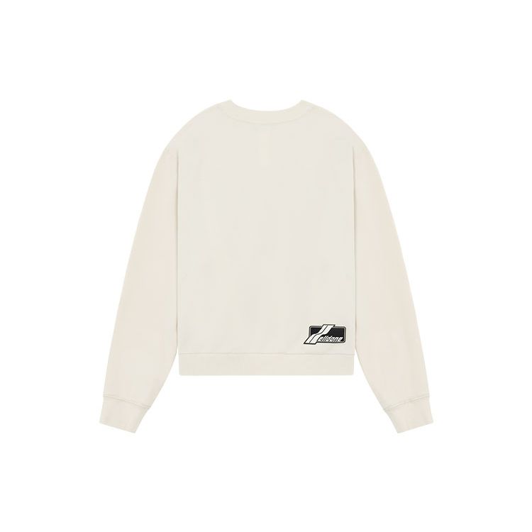 WE11DONE Ss22 Logo Print Crewneck Long Sleeve Sweatshirt Unisex Sweatshirt White WD-TS1-22-548-U-IV