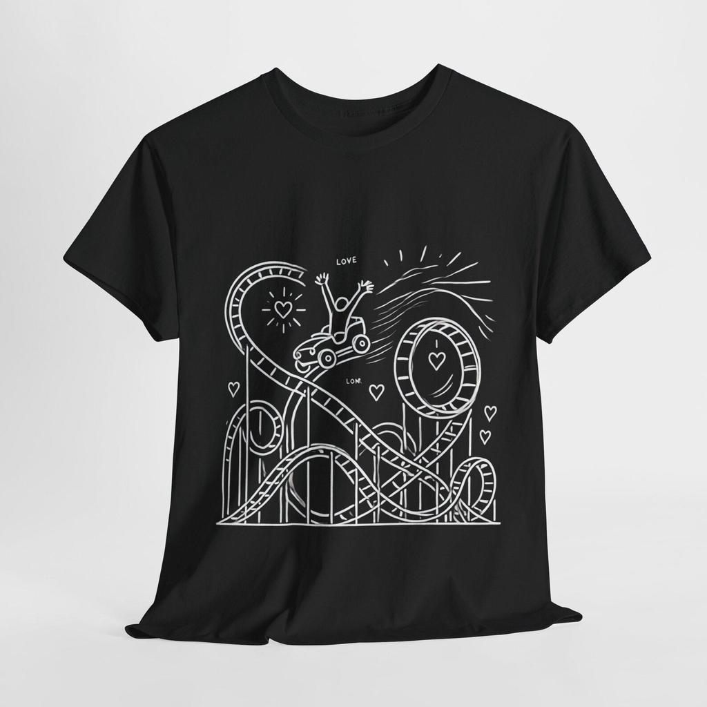 Rollercoaster of Love Unisex Tee: Fun Carnival Graphic Shirt