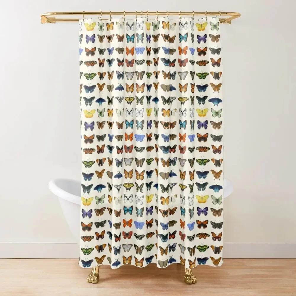Biology Floral Stall Shower Curtain, Vintage Garden Plants Herbs Flowers Botanical Design, Fabric Bathroom Decor Set With Hooks