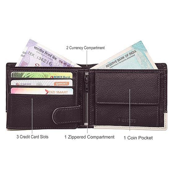 Seattle Brown/Sand Leather Wallet for Men