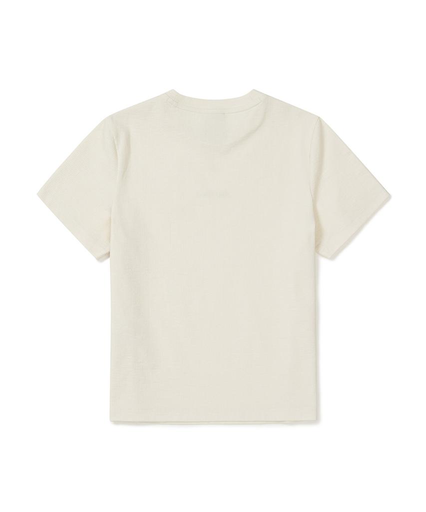 SNOWPEAK APPAREL Ribbed Women'S Regular Fit Short Sleeve T-Shirt (S25Mwfts39) Butter Ivory