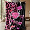 Leopard in Tropical Jungle 1 Theme blanket Lightweight Warm Flannel Blanket Decorative Throw Blanket for Home Decoration