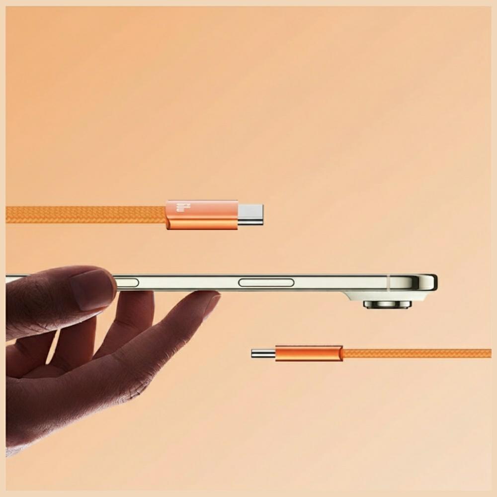 USAMS U96 60W USB-C to USB-C Cable 1.2m Orange