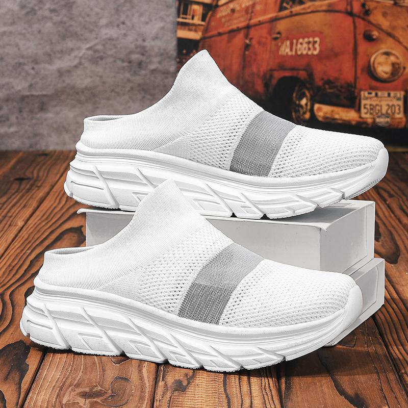 Women's Sandals Backless Walking Sneakers Summer Couple Slip On Mule Socks Shoes Closed Toe Slippers Men Clogs Over Sized