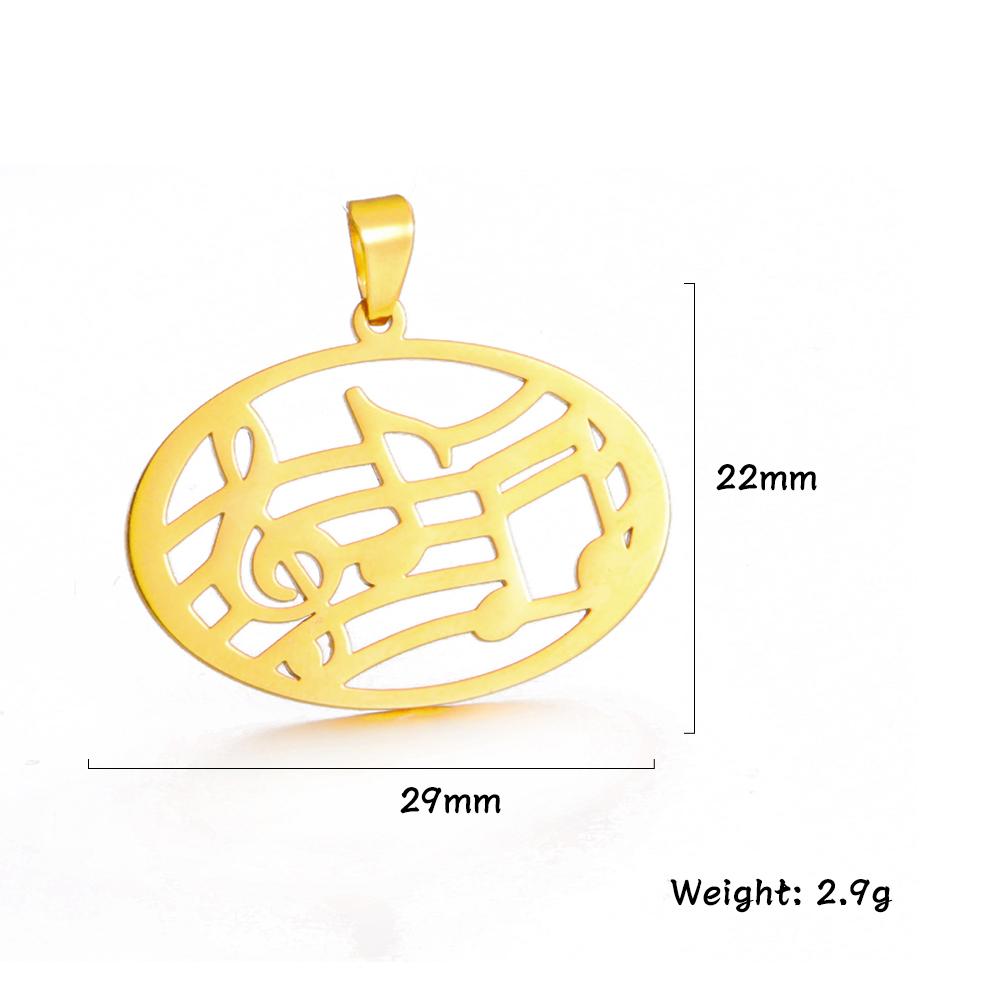 My Shape 5 pcs Musical Note Charms DIY Necklaces Bracelets Earring Music Pendants Stainless Steel Jewelry Making DIY Accessories