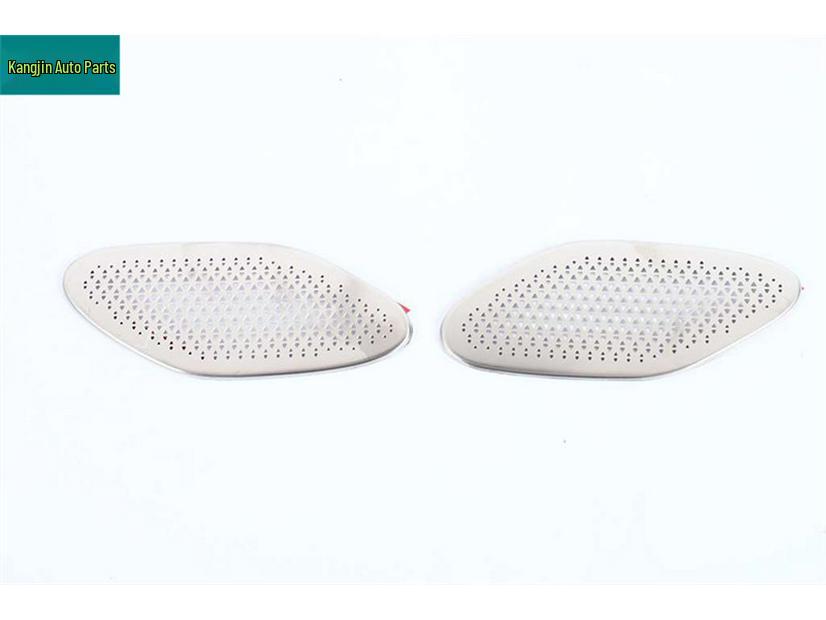Dustproof Speaker Covers for 2025 Aion V Tyrannosaurus Rex Front Door Panels - Silver Stainless Steel Interior Modifications
