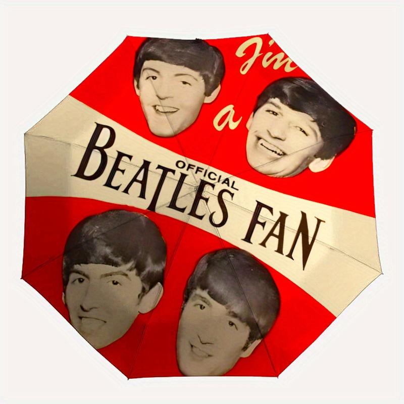 

1pc Beatles Fan Automatic Open/Close Umbrella Folding Umbrella, 8-Rib Sturdy Bones, Portable Compact Perfect Gift for Birthday, Christmas 0809180
