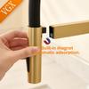 VGX Kitchen Faucet Sink Faucets Rubber Pull Down Stream Sprayer Taps Rotatable Kitchen Mixer Water Tap Hot Cold Crane Brass Gold