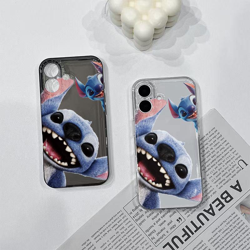 Stitch Cartoon Phone Case for iPhone 13 Pro To 17 & 16 Pro Max - Transparent and Stylish