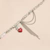 Fashion Gothic Bead Necklace with Unique Heart Shaped Irregular Pattern for Portable and Stylish Appeal