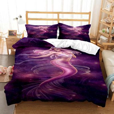 Sternzeichen Meerjungfrau Digitaldruck Polyester Bettwäsche-Sets Kind Kinderbezüge Jungen Bettwäsche-Set für Teenager Bettwäsche-Set