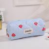 Quilted Stationery Bag Strawberry Striped Pencil Pouch INS Stationery Pouch  Gift