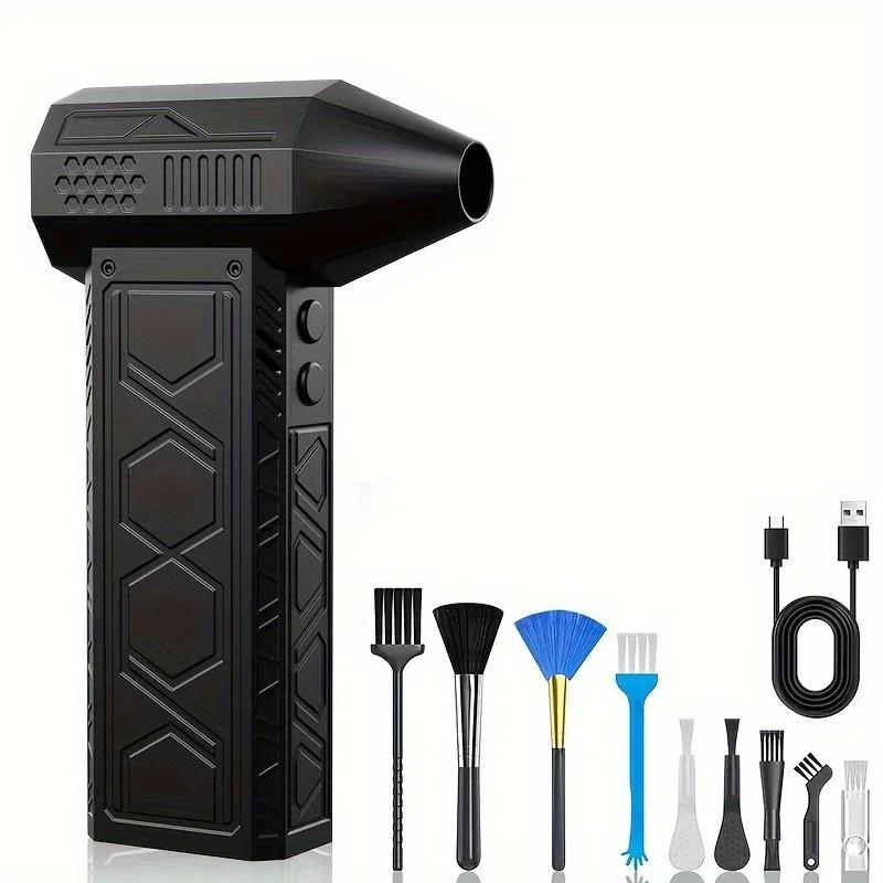 

Мини-турбовентилятор USB, сверхбыстрый вентилятор, многофункциональный струйный вентилятор, электрический вентилятор с пылеудалением и дополнительным освещением