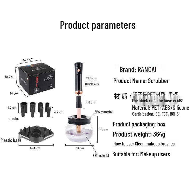 Elektrischer Make-up-Pinselreiniger & Schnelltrockner für Wimpernverlängerungen