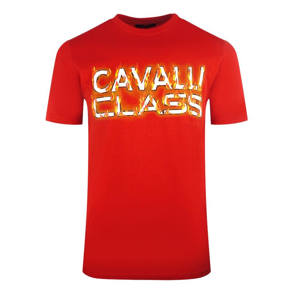 Cavalli Class Men's Flaming Logo T-Shirt