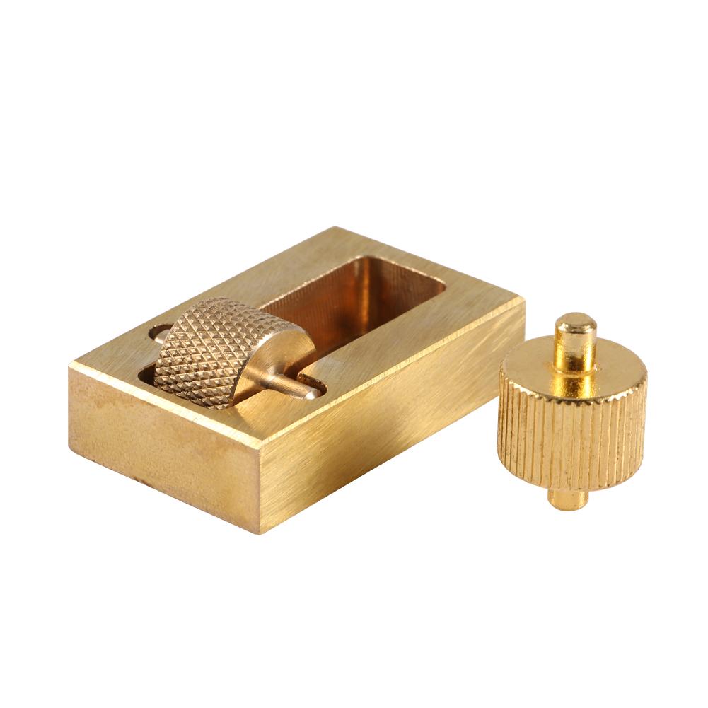 Leather Top Edge Dye Oil Roller Box Applicator DIY Craft Treatment Tool Brass with Extra Roller