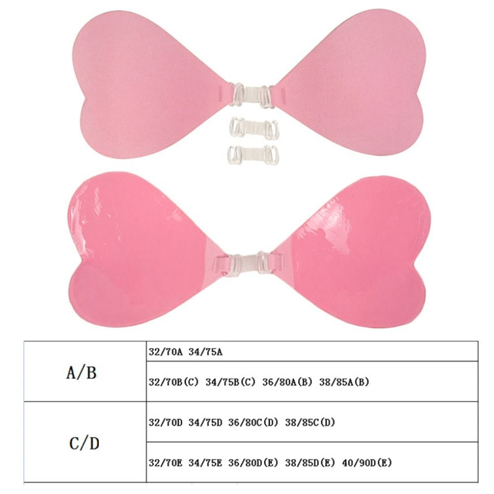 1PC Heart Shaped Adhesive Bra Invisible Breast Patch Women Wedding Dress With Small Breasts Gathered Breathable Breast Patch