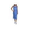 Adidas Originals Fashion Creative Series Camouflage Print Loose Round Neck Sleeveless Dress Women Dresses Blue CF9969