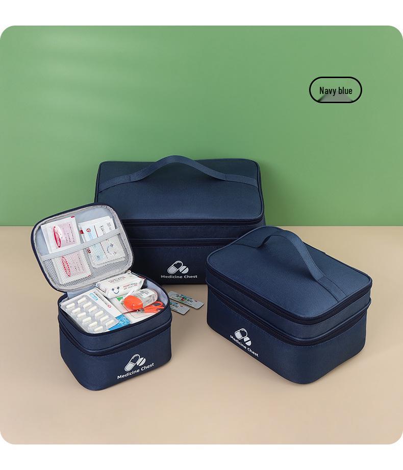 Convertible Double-Layer Medicine Storage Bag: Portable Medical Kit for Travel and Outdoor First Aid