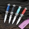 AKC 3CR13MOV Steel ABS Handle Keychain Fruit Cutter Folding Knife Pocket Outdoor Camping EDC Survival Tool