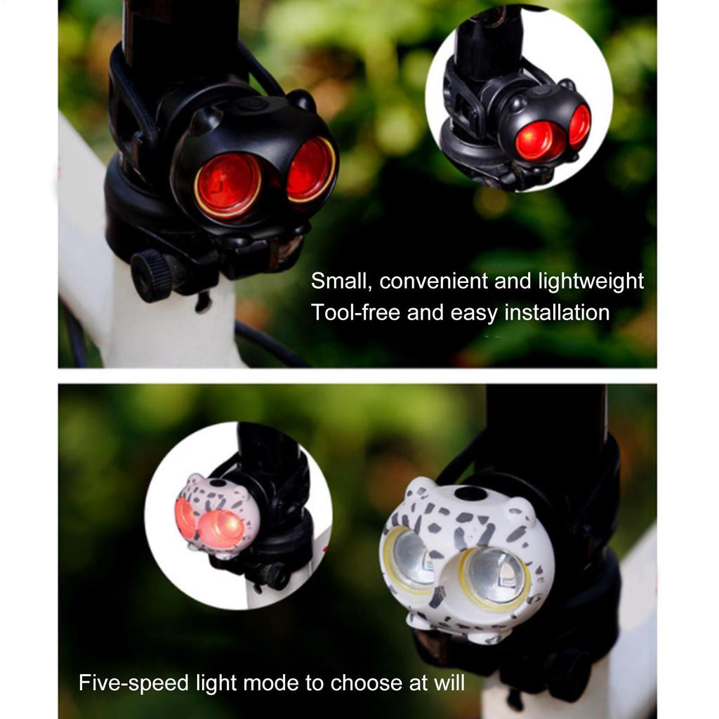 Bike Rear Light Compact Cycling Rearlight Bright Bike Taillight With 5 Modes For Night Travel Camping Commuting Road Dirt