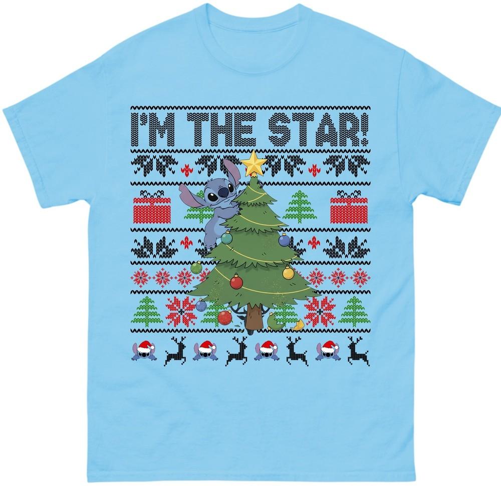 Lilo Stitch Christmas T Shirt Xmas Funny Stitch Im The Star Tee Shirt Gift S