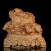 Fortune Mythical Beast Golden Toad Boxwood Carving Help Gather Money and Seek Wealth Business Gifts Animal Carving Office Ornaments  Ornaments