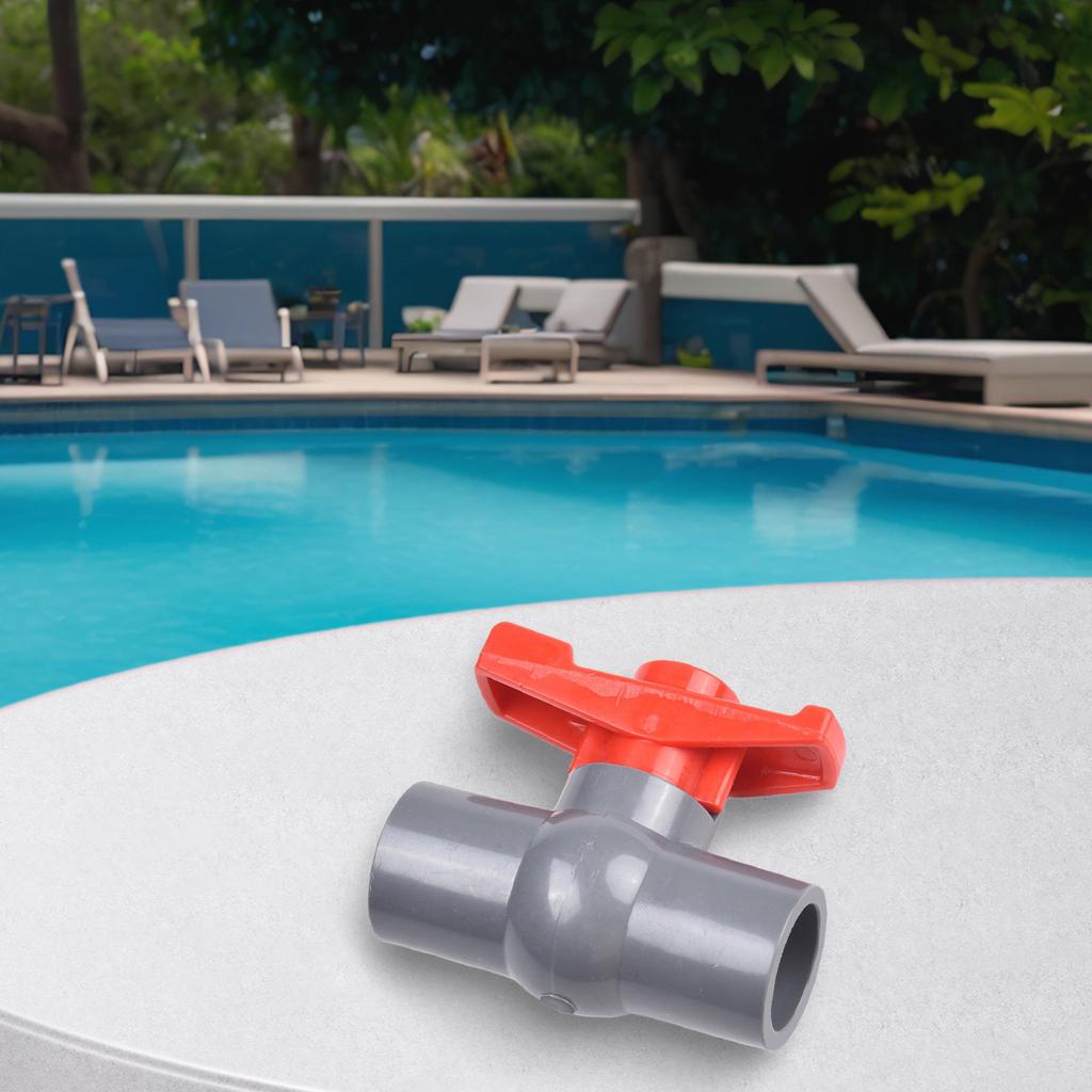 PVC Ball Valve Swimming Pool Accessories 20 25 32 40 50mm Control Flow High-quality PVC Ball Valve Pipe Sliding