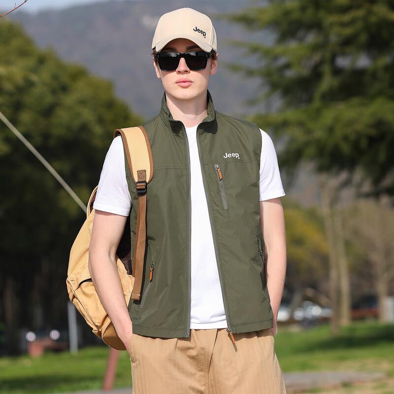 

Jeep Мужской жилет-утилитарник с несколькими карманами и воротником-стойкой 3XL