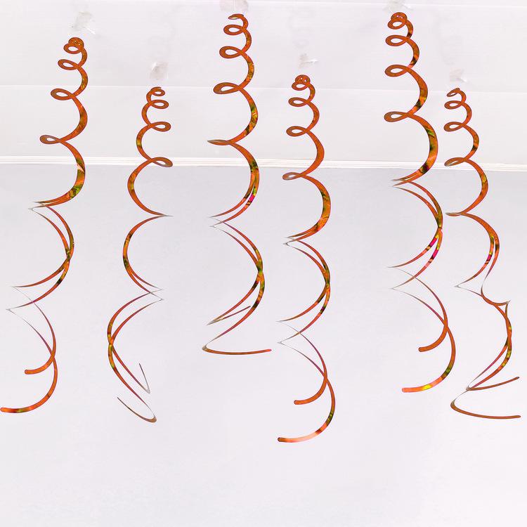 Festival & Birthday Swirl Ceiling Decorations: Hanging PVC Ornament for Windows, Corridors, and More.