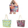 Bohemian Geometric Large Capacity Travel Tote With Zipper Closure For Beach And Casual Use