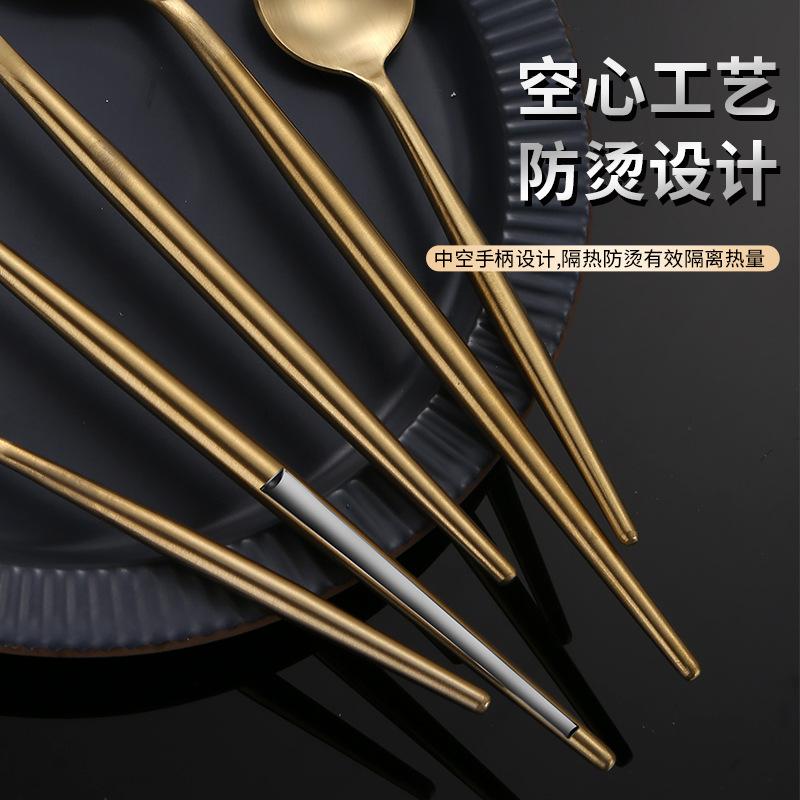 304 stainless steel spoon, imitation hot hollow handle Korean spoon, long handle spoon to eat rice spoon, meal spoon
