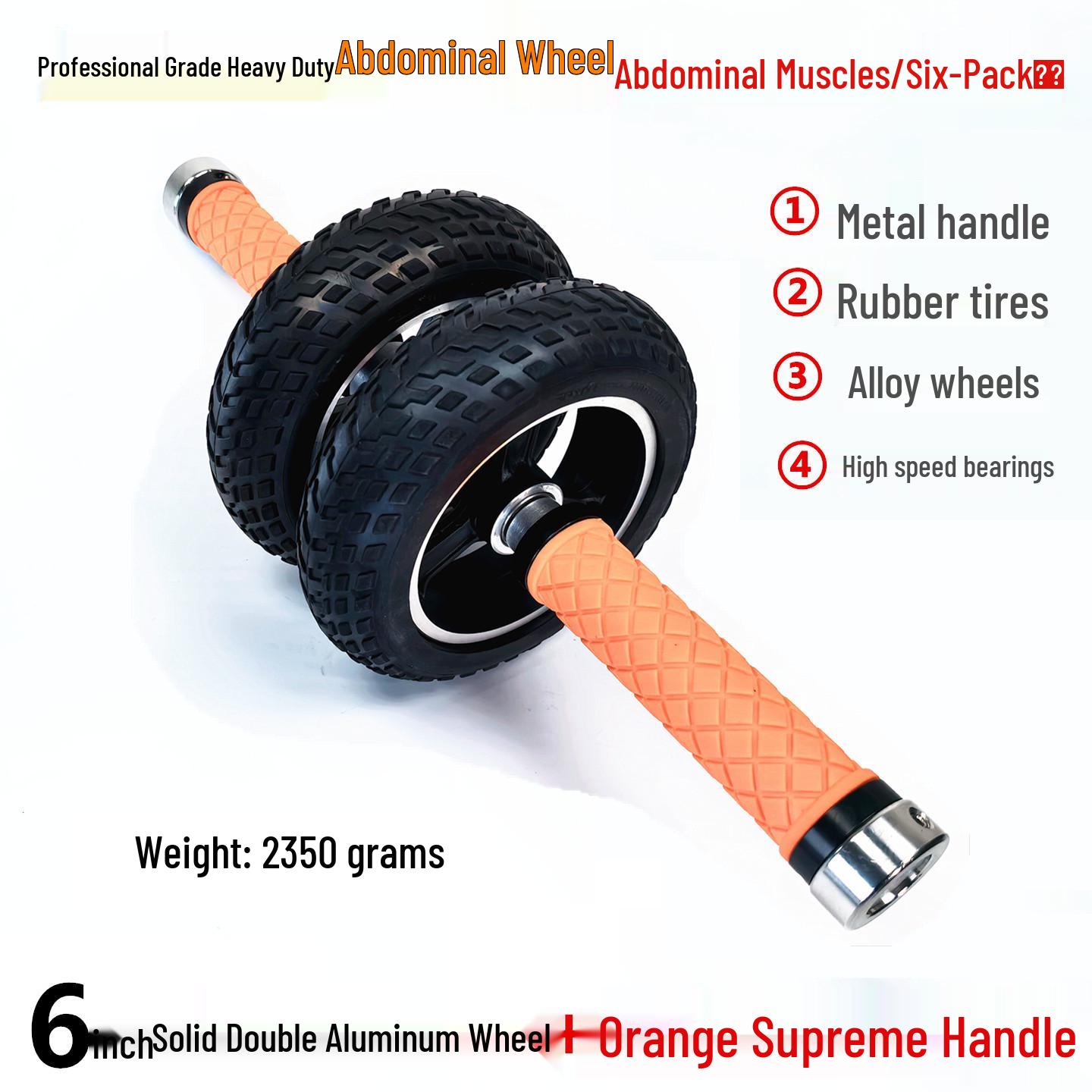 Silent Double Bearing Ab Roller for Men & Women - Train Core Muscles at Home