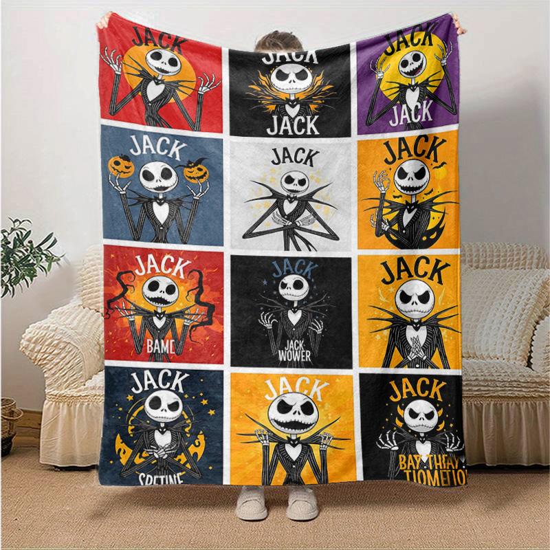 1pc Nightmare Before Christmas Soft Throw Blanket Flannel All Season Light Weight Living Room/Bedroom Warm Blanket. M7290131