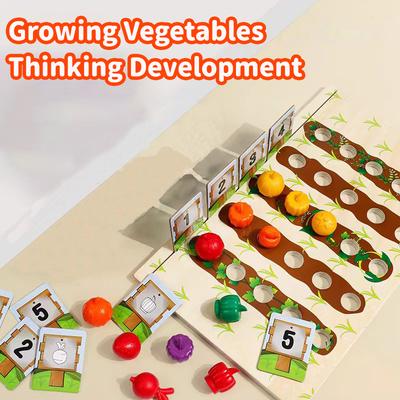 Montessori Baby Colorful Shape Educational Toys Experience Farmer's Uncle Plant Vegetable Toys Training Children Patience Toys