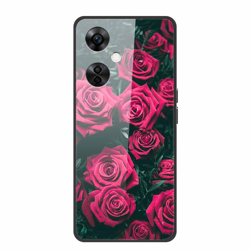 

Tempered Glass Coverfor OnePlus Nord CE 3 Lite Flowers Luxury Cover Case for OnePlus Nord CE 3 Lite TPU Bumper CPH2467 CPH2465 -Nord CE 3 Lite