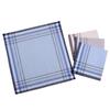 6pcs Styles 40X40cm Pure  Cotton Men's Plaid Handkerchief Perspiration Pocket Square Light Color Series Handkerchief Great Gifts