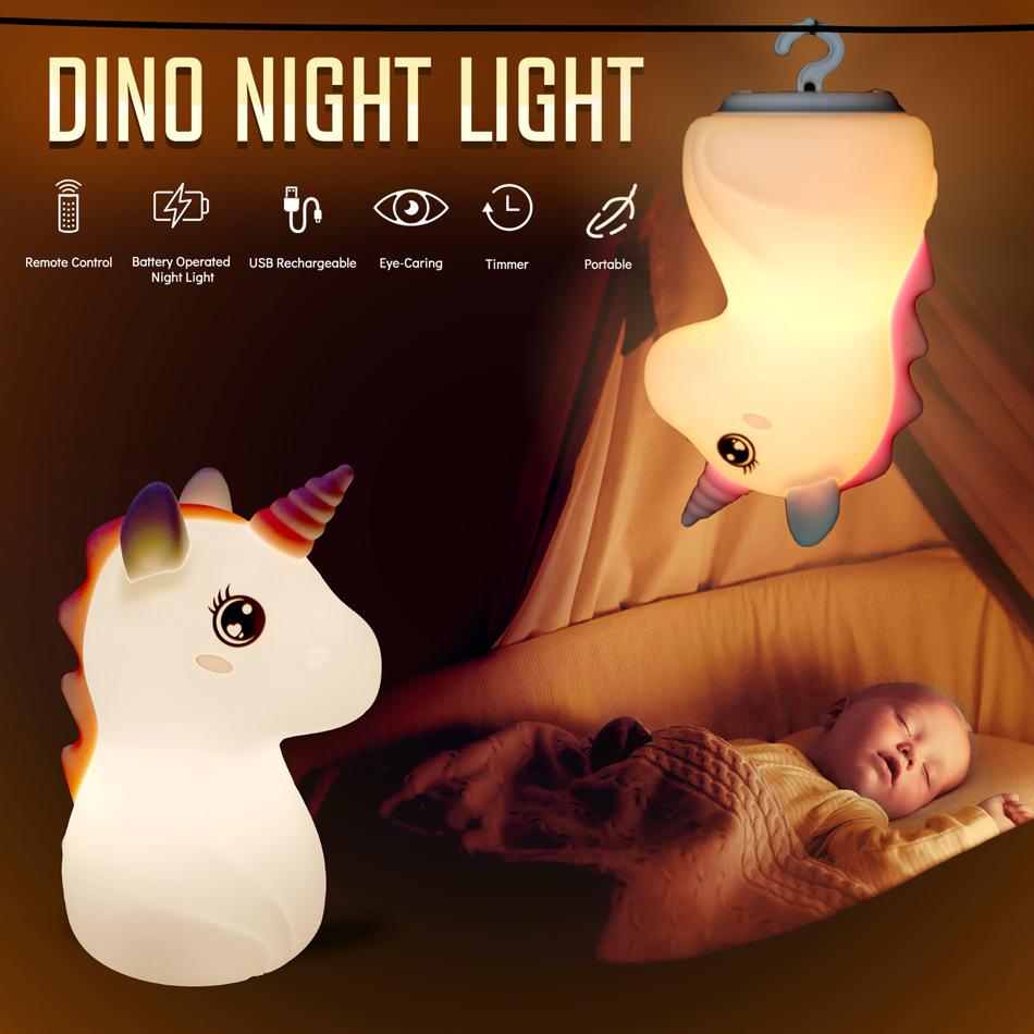 Pat Lamp Silicone Lamp Unicorn 16 Colors Birthday Gift Creative Gift Colorful Atmosphere