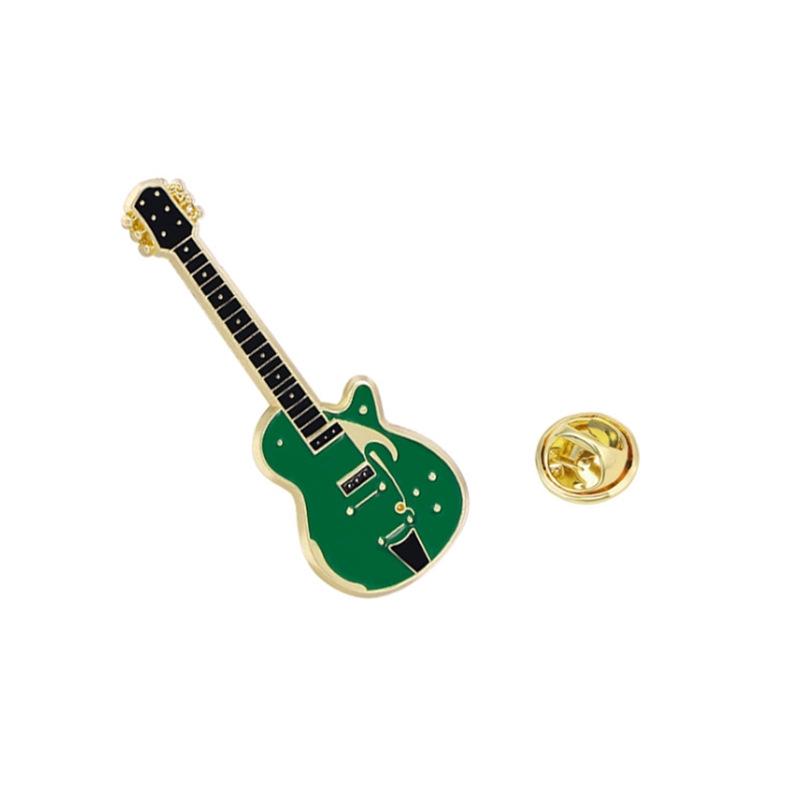 Colorful Cartoon Guitar Brooch - Musical Instrument Metal Badge Pin