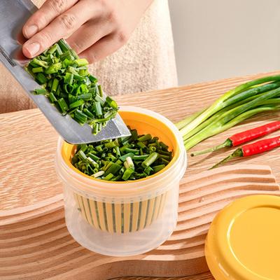 Klarer Zwiebel-Ingwer-Knoblauch-Behälter mit Deckel, Abtropfschicht, starke Versiegelung, Aufbewahrungsbox für Lebensmittel, Küchenbedarf