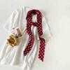 Millennium Spice Girl Style Thin Long Silk Scarf Neck Ribbon Retro Leopard Print Silk Scarf Long High-End Ribbon Headband