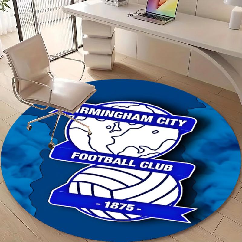 Personalized birmingham city f.c. Round Chair Office Rug - Perfect for Mat, Office Chair & More - Ideal Gift for Birthdays and Holidays