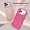 For iPhone 17 Pro Magnetic Case Wave Edge PC + TPU Phone Cover Compatible with MagSafe
