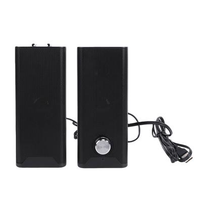 2 In 1 Computer Speaker with Volume Knob USB Plug and Play 35mm Sound Input Gaming Speakers for PC Laptop Desktop