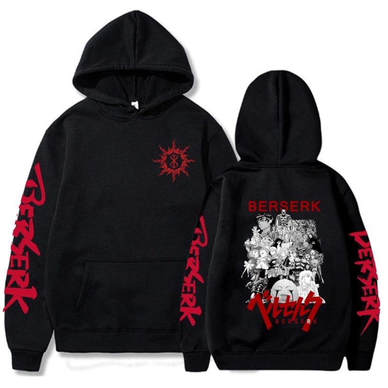 Berserk Guts Japonská Animace Pánské Módní Mikiny s Dlouhým Rukávem Dámské Ležérní Harajuku Streetwear